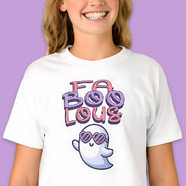 かわいいFaBOOlusハロウィーン幽霊シャツ Tシャツ