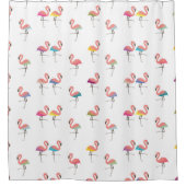 かわいいFamingos シャワーカーテン (正面)