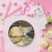 かわいいfennecの孤 ペーパープレート (パーティー)