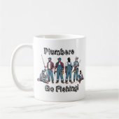 かわいいFISHING & Plumbers Blues 名前入り コーヒーマグカップ (左)