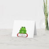 かわいいFroggyのホップの豊富なバレンタインデーNoteCards シーズンカード (裏面)