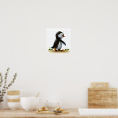 かわいいGentooペ絵を描ンギンの3D水彩画 ポスター (キッチン)