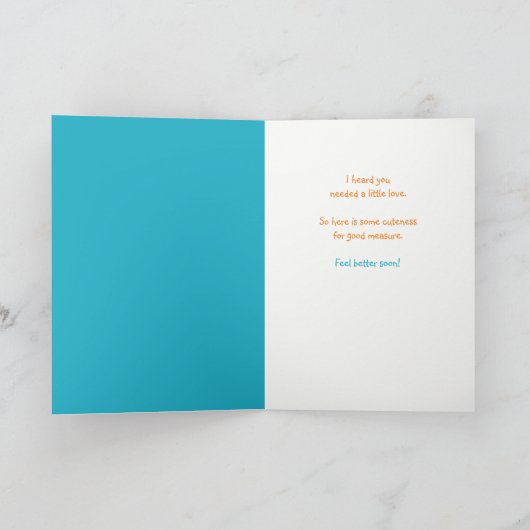 かわいいGet Well Card - Orange カード (内部)