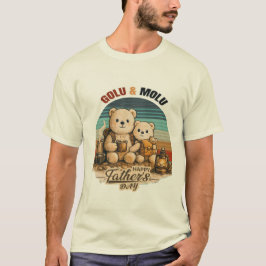 かわいいGolu父の日ベアファミリー Tシャツ