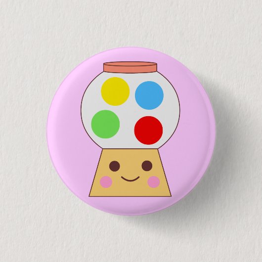 かわいいgumball機械! 缶バッジ (正面)