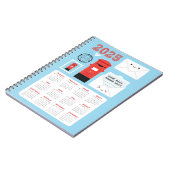 かわいいHappy Mail 2025カレンダー ノートブック (左側)