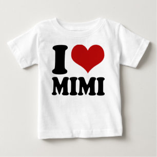 かわいいIのハートMimi ベビーTシャツ