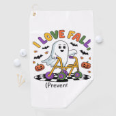 かわいいIラブ秋防止フィジカルセラピー幽霊 ゴルフタオル (インサイチュ)