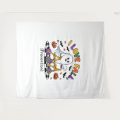 かわいいIラブ秋防止フィジカルセラピー幽霊 タペストリー (正面(横))