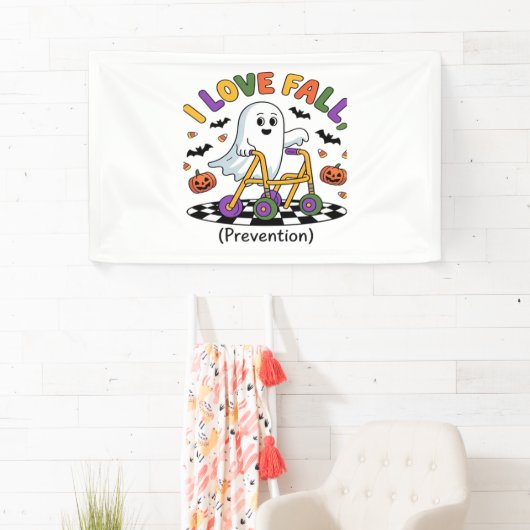 かわいいIラブ秋防止フィジカルセラピー幽霊 横断幕 (インサイチュ)