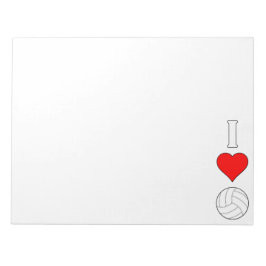 かわいいIラブ/ハートバレーボール ノートパッド