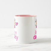 かわいいI愛お父さんのTシャツ ツートーンマグカップ (中央)