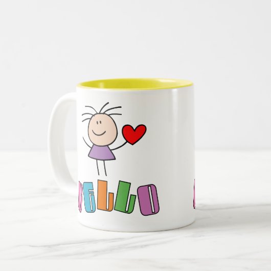 かわいいI愛チェロのマグ ツートーンマグカップ (正面左)