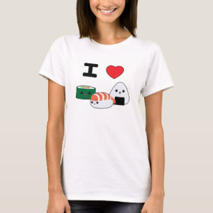 かわいいI愛寿司のTシャツ Tシャツ
