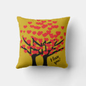 かわいいI愛愛木のデザイン クッション (裏面)