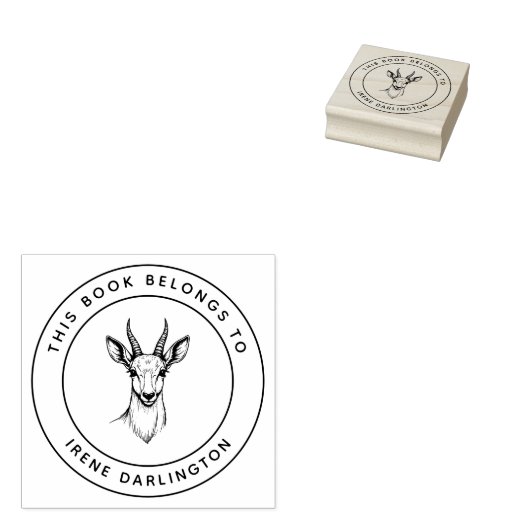かわいいIbexベビーこの本はキッズネームに属している ラバースタンプ (押印)