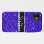 かわいいIPHONE 5の場合のきらきら光るなロイヤルブルー Case-Mate iPhoneケース (裏面(横))