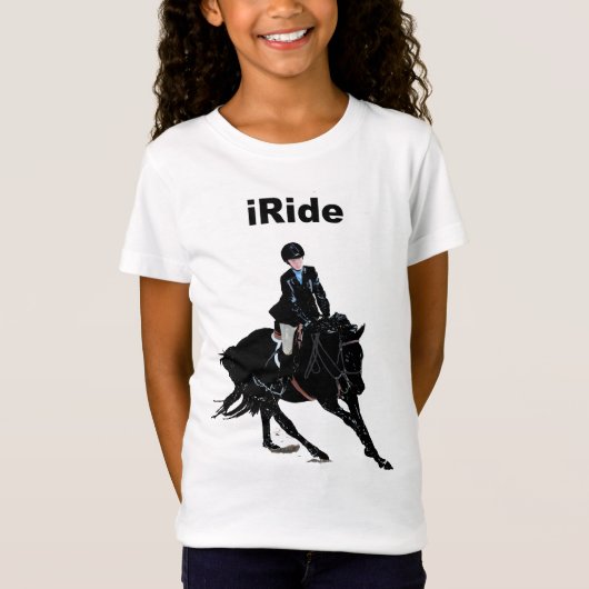 かわいいiRideの子供の馬 Tシャツ (正面)