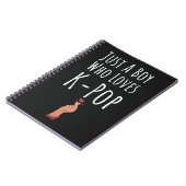 かわいいKポップ男子へのプレゼント 子供用フィンガーハート ノートブック (左側)