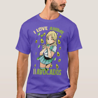 かわいいKawaiiIはアニメとアボカドスオタクガールが大好き Tシャツ