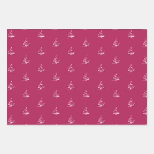 かわいいlet雪の赤メリークリスマス引用文ギフト ラッピングペーパーシート (正面2)