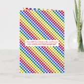 かわいいLGBTビー誇りを持ったレインボー&フラワー誕生日 カード (裏面)