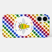 かわいいLGBT自豪レインボーハチと花 Case-Mate iPhoneケース (裏面 (横))