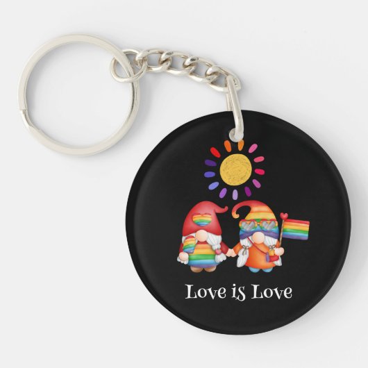 かわいいLGBTQレインボーカラー キーホルダー (正面)
