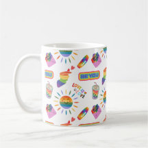 かわいいLGBTQ+コーヒーティーマグカップ