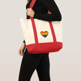 かわいいLGBTQ+プライドハート トートバッグ