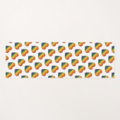 かわいいLGBTQ+プライドハート ヨガマット (正面(横))