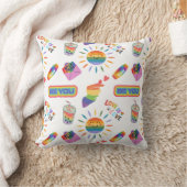 かわいいLGBTQ+プライド枕 クッション (ブランケット)