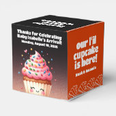 かわいいL'ilカップケーキ散策ベビーシャワーへようこそ フェイバーボックス (裏面サイド)