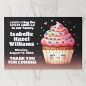 かわいいL'ilカップケーキ散策ベビーシャワーへようこそ ペーパーパッド (正面)