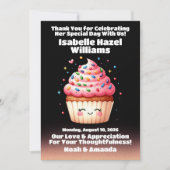 かわいいL'ilカップケーキ散策ベビーシャワーへようこそ 招待状 (正面)