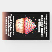 かわいいL'ilカップケーキ散策ベビーシャワーへようこそ 横断幕 (横)