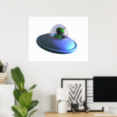 かわいいLil UFOポスター ポスター (ホームオフィス)