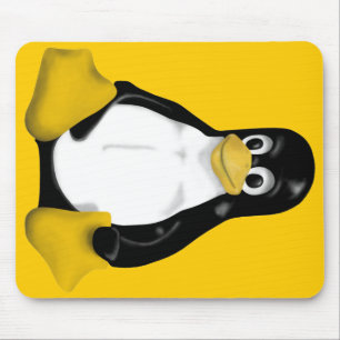 かわいいLINUXのタキシードのペンギン マウスパッド