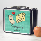 かわいいMacラブチーズマカロニカスタムチーズキッズ名 メタルランチボックス (インサイチュ)