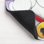 かわいいManeki Nekoの幸運なタキシード猫のマウスパッド マウスパッド (コーナー)