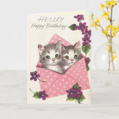 かわいいMarjorieのたる製造人のバースデー・カード カード (黄色い花)