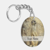 かわいいmeerkatの写真 キーホルダー (正面左)