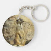 かわいいmeerkatの写真 キーホルダー (裏面)