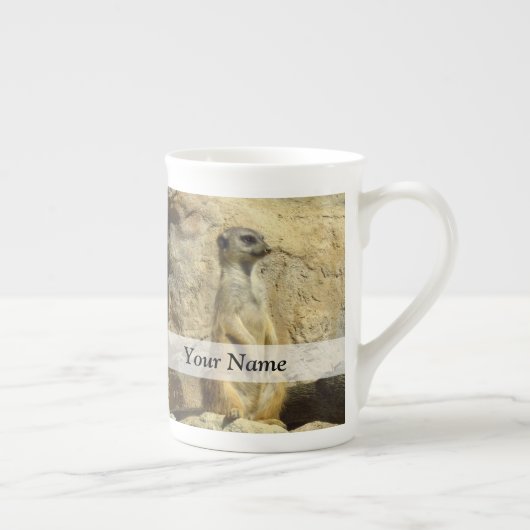 かわいいmeerkatの写真 ボーンチャイナマグカップ (右)