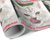 かわいいMeowyのクリスマスおもしろいな子ネコの包装紙 ラッピングペーパー (ロールコーナー)