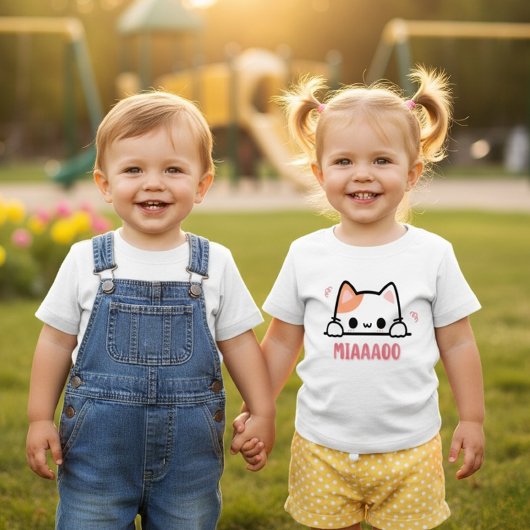 かわいいMIAAAOO 猫 ベビー・幼児Tシャツ ベビーTシャツ