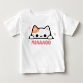 かわいいMIAAAOO 猫 ベビー・幼児Tシャツ ベビーTシャツ (正面)