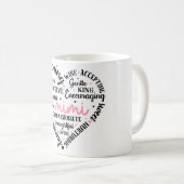かわいいMimi/ハート定義 コーヒーマグカップ (正面右)