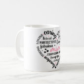 かわいいMimi/ハート定義 コーヒーマグカップ (正面左)