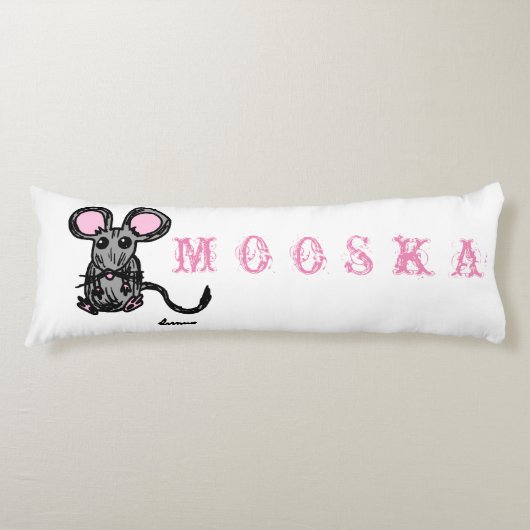 かわいいMooskaのマウスの抱き枕 ボディピロー (正面)
